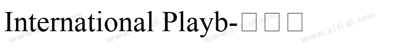International Playb字体转换